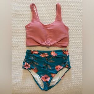 Coral Reef brand women’s high wasted swim suit